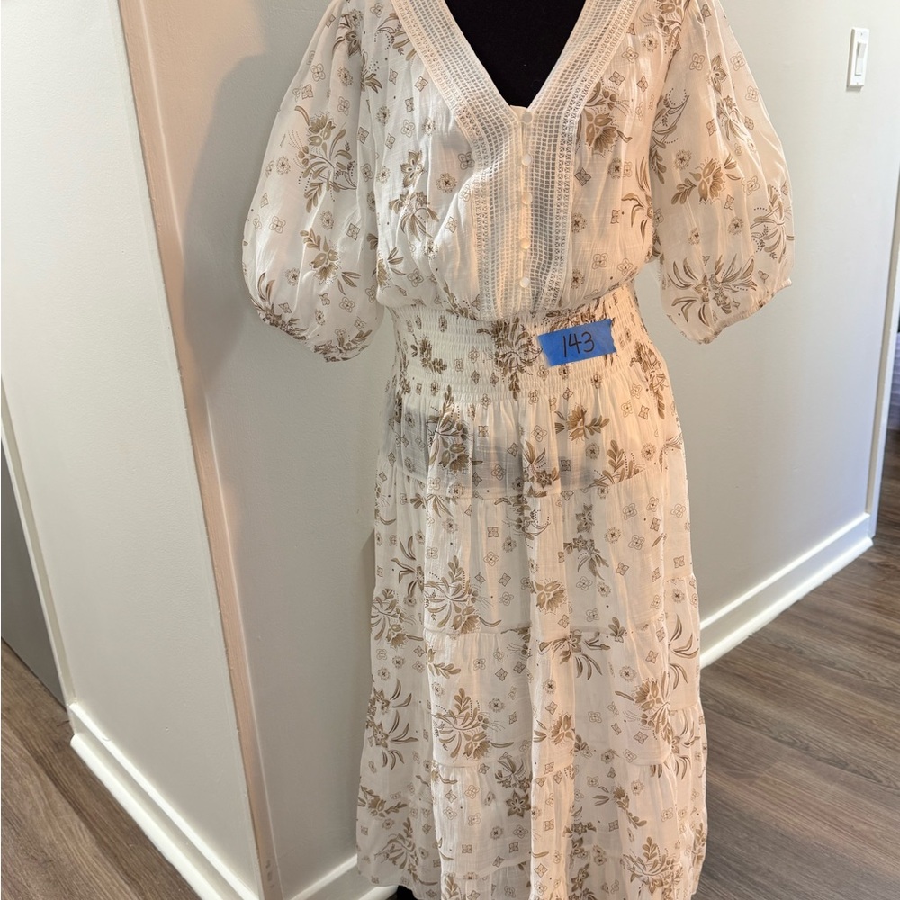 Elegant Floral Long Sleeve Maxi Dress